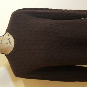 Lauren Ralph Lauren brown cashmere angora blend sweater size Large